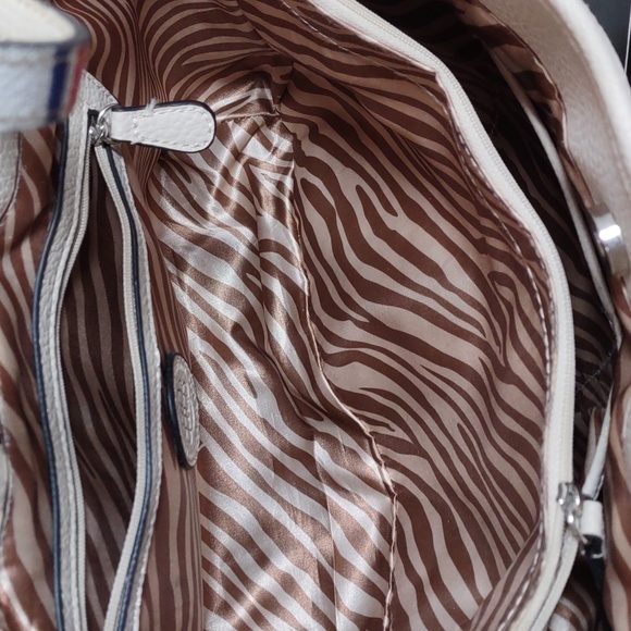 Dana Buchman Stripe Faux Leather Tote Bag - Picture 8 of 12